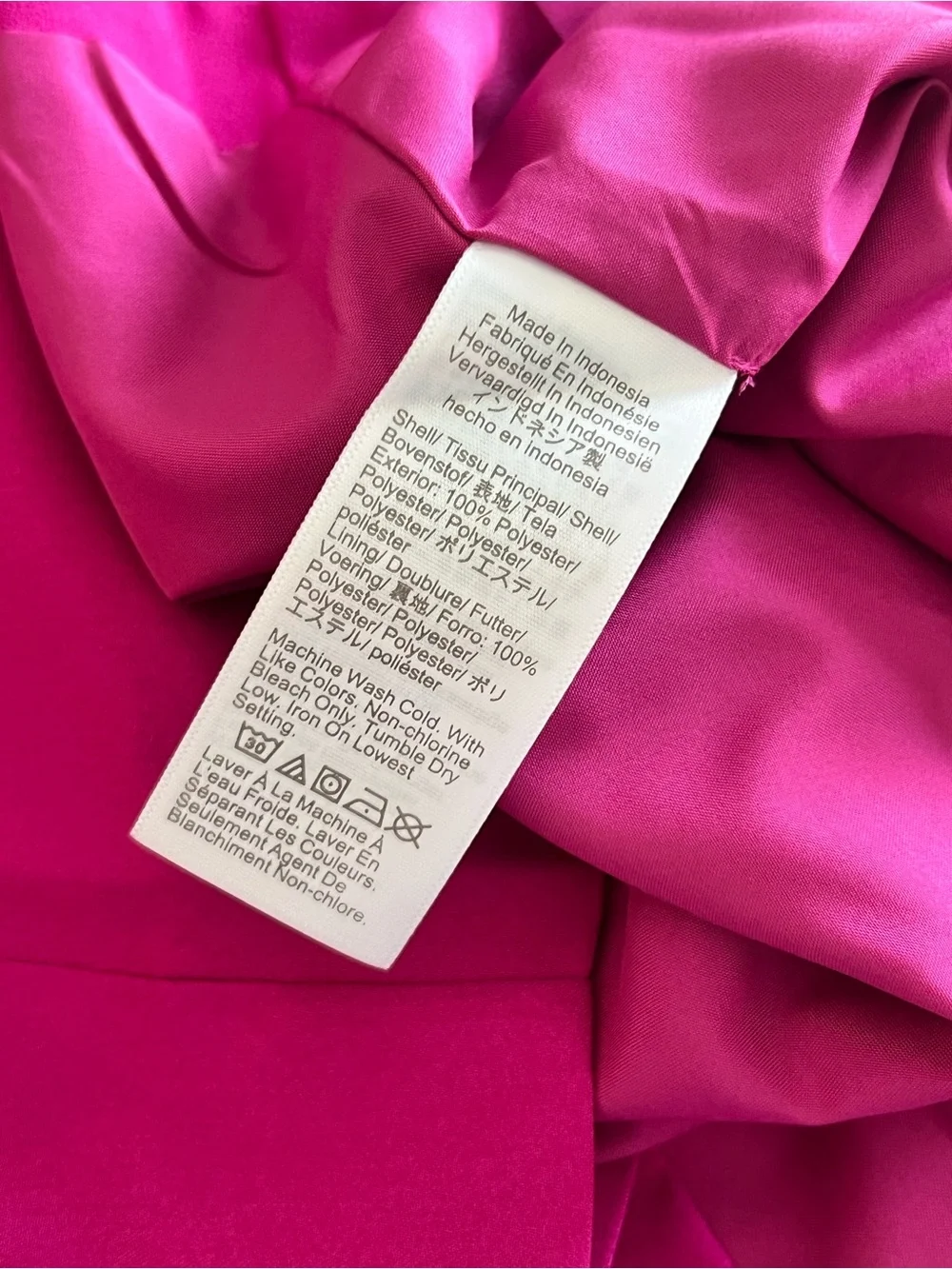 J. Crew Hot Pink Ruffled Neck Shift Dress